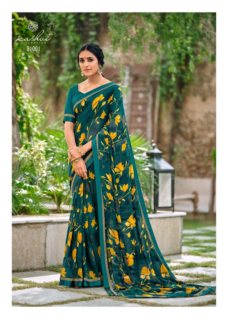 lt kashvi creation orchid vol 3 georgette elegant saree catalog