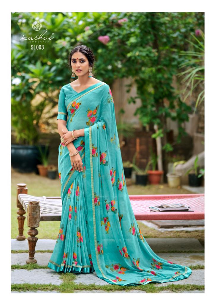 lt kashvi creation orchid vol 3 georgette elegant saree catalog