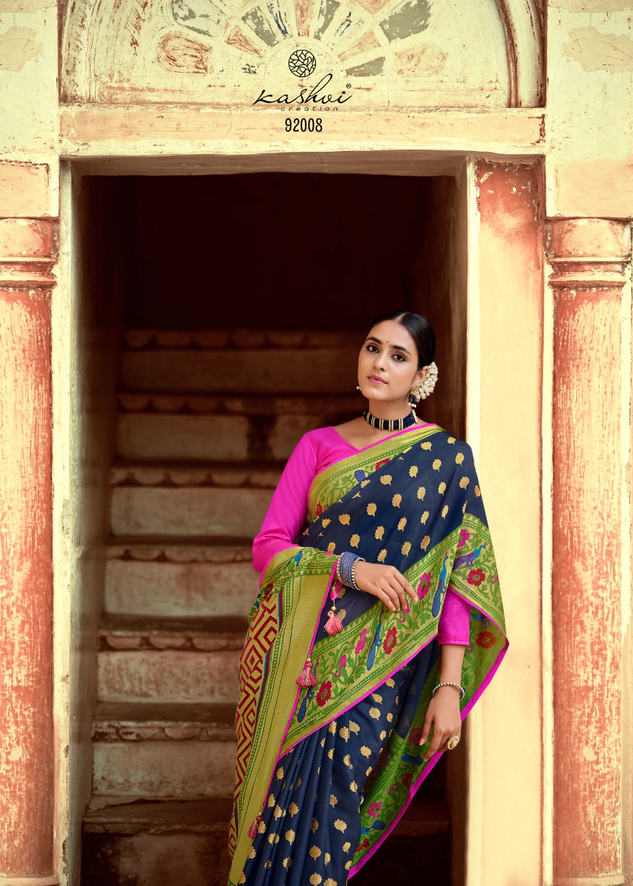 lt kashvi creation paithni silk braso gorgeous look saree catalog