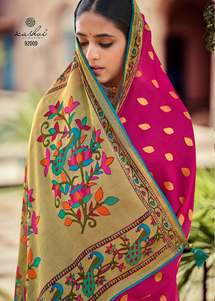 lt kashvi creation paithni silk braso gorgeous look saree catalog