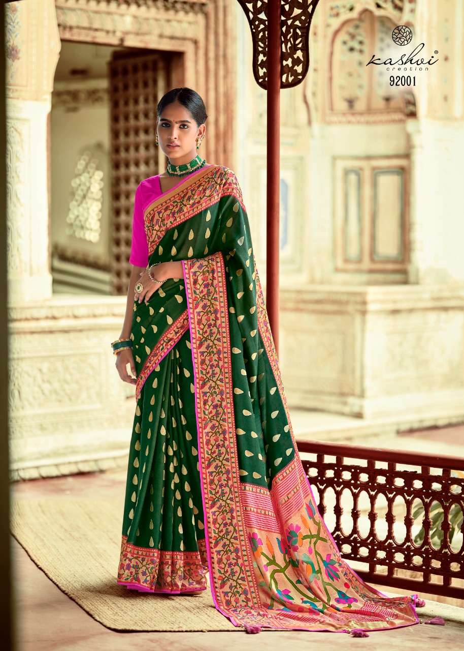 lt kashvi creation paithni silk braso gorgeous look saree catalog