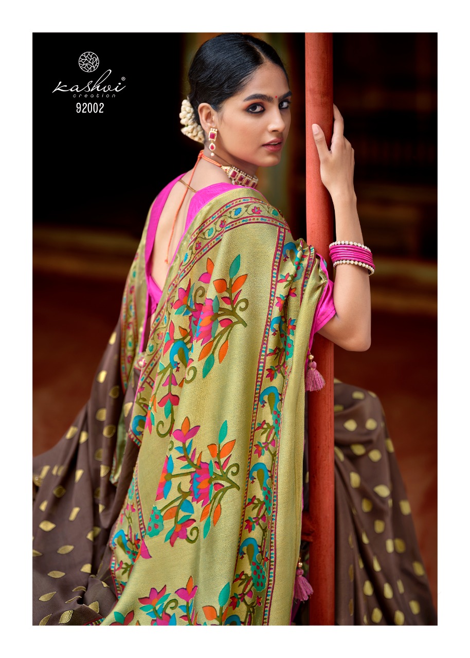 lt kashvi creation paithni silk braso gorgeous look saree catalog