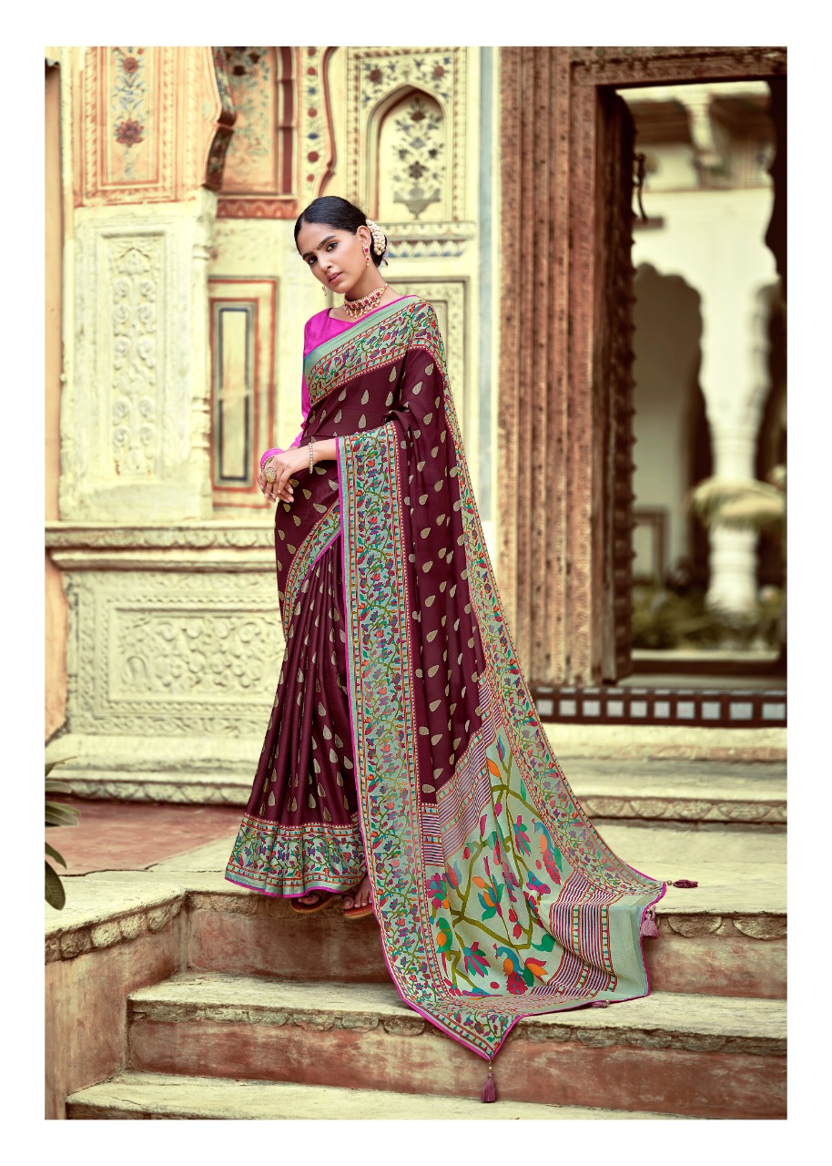 lt kashvi creation paithni silk braso gorgeous look saree catalog