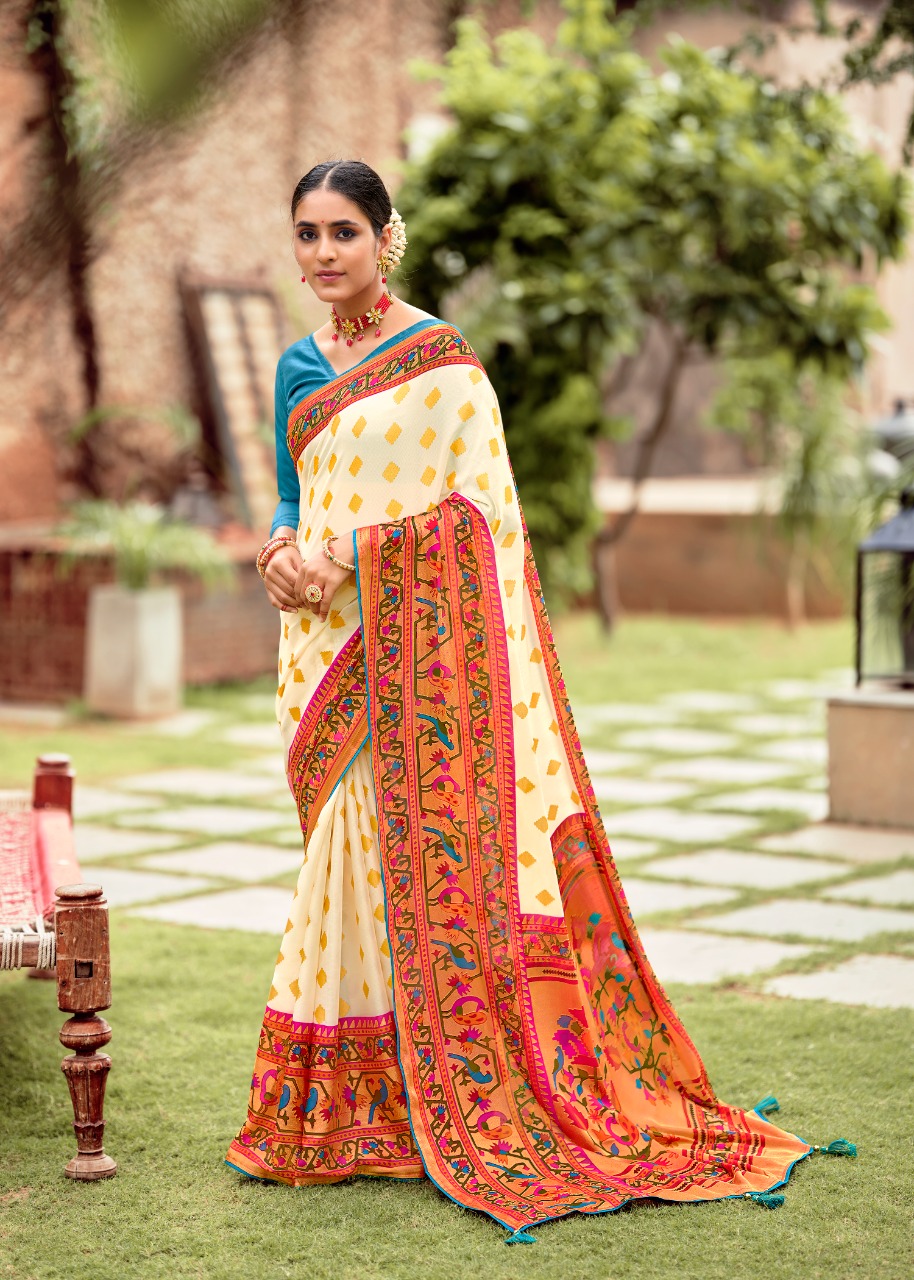 lt kashvi creation paithni silk braso gorgeous look saree catalog