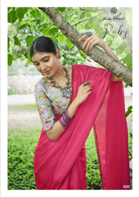 lt kashvi creation ruby chiffon exclusive look saree catalog