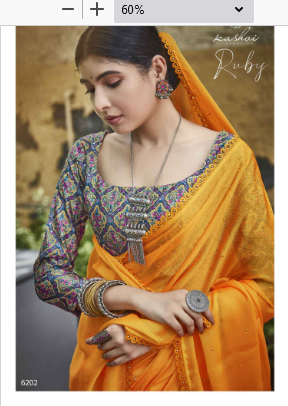 lt kashvi creation ruby chiffon exclusive look saree catalog