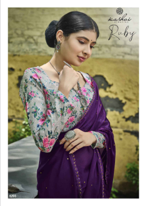 lt kashvi creation ruby chiffon exclusive look saree catalog