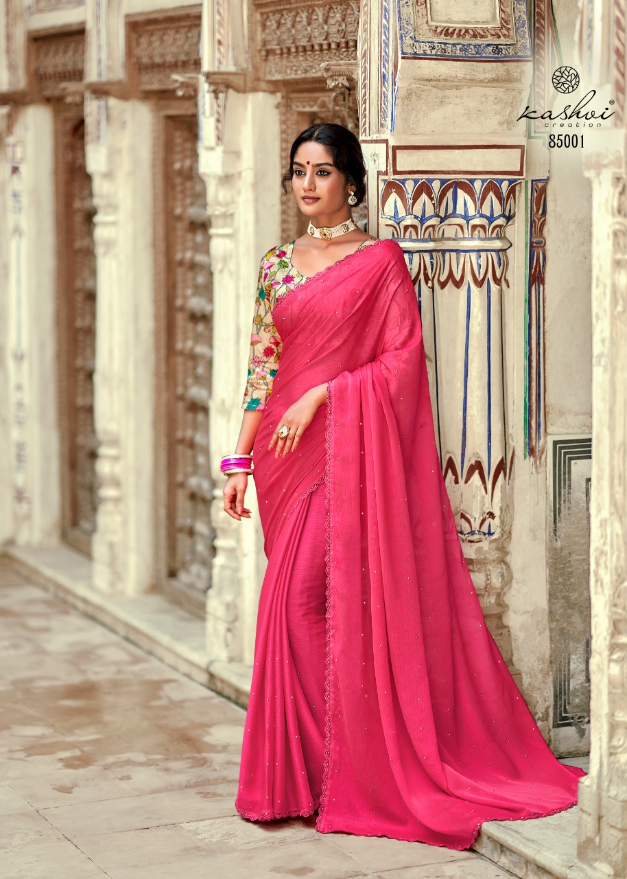 lt kashvi creation ruby vol 2 chiffon astonishing saree catalog