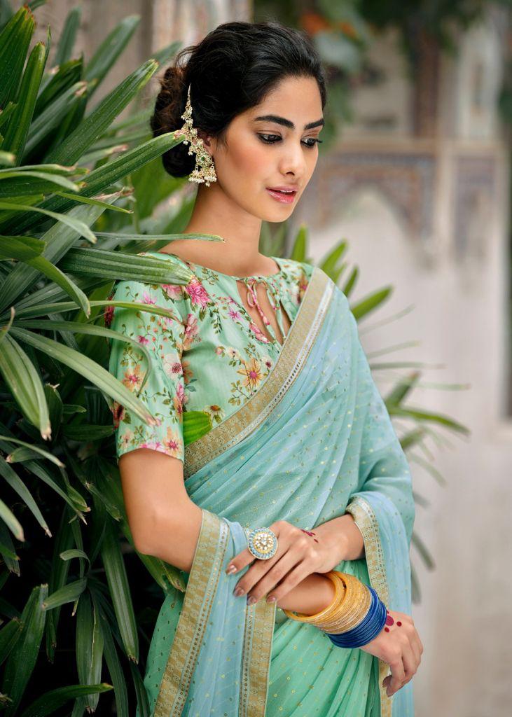 lt kashvi creation shraddha georgget elegant print saree catalog