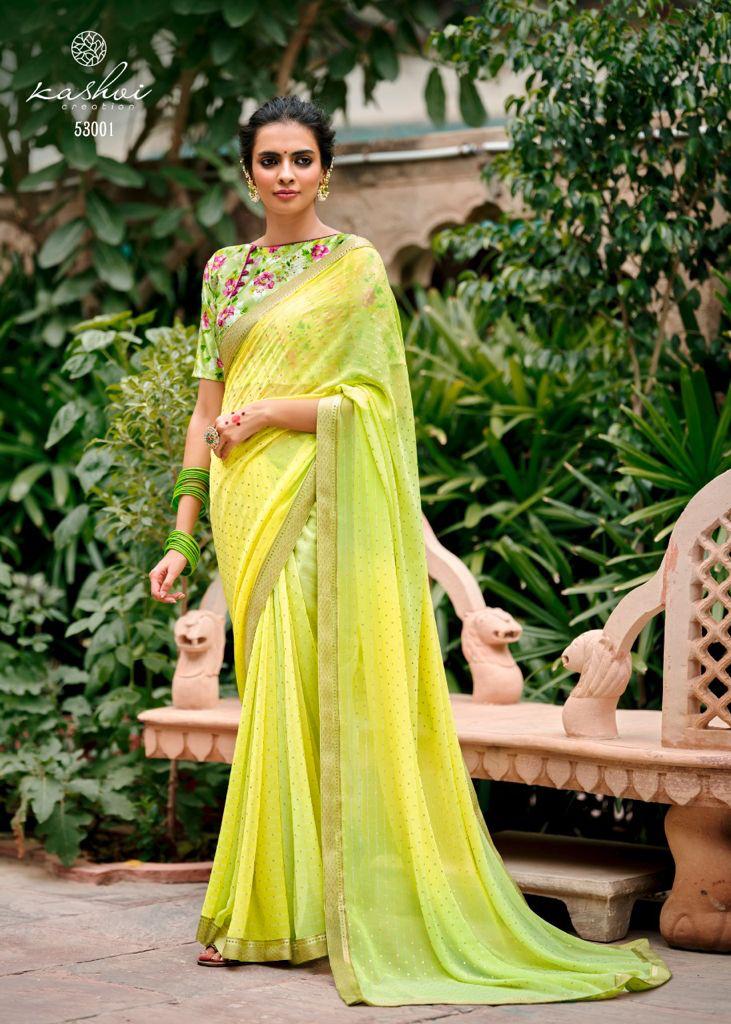 lt kashvi creation shraddha georgget elegant print saree catalog