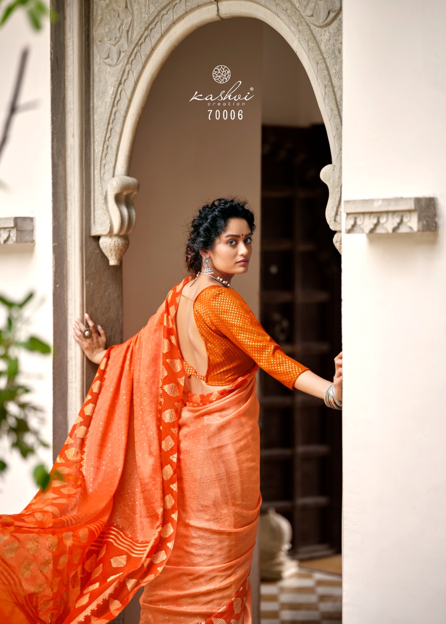 lt kashvi creation shringar chiffon elagant saree catalog