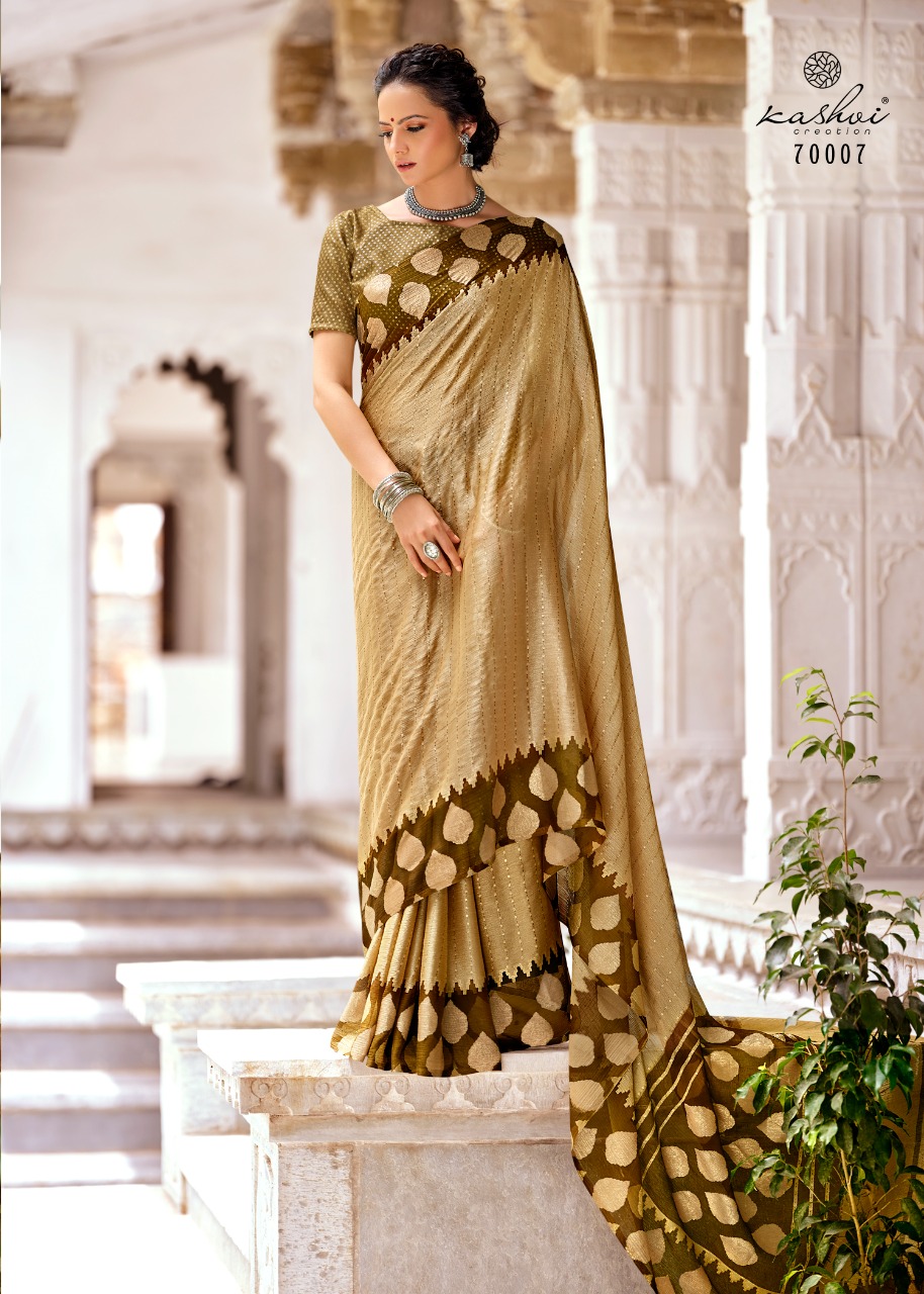 lt kashvi creation shringar chiffon elagant saree catalog