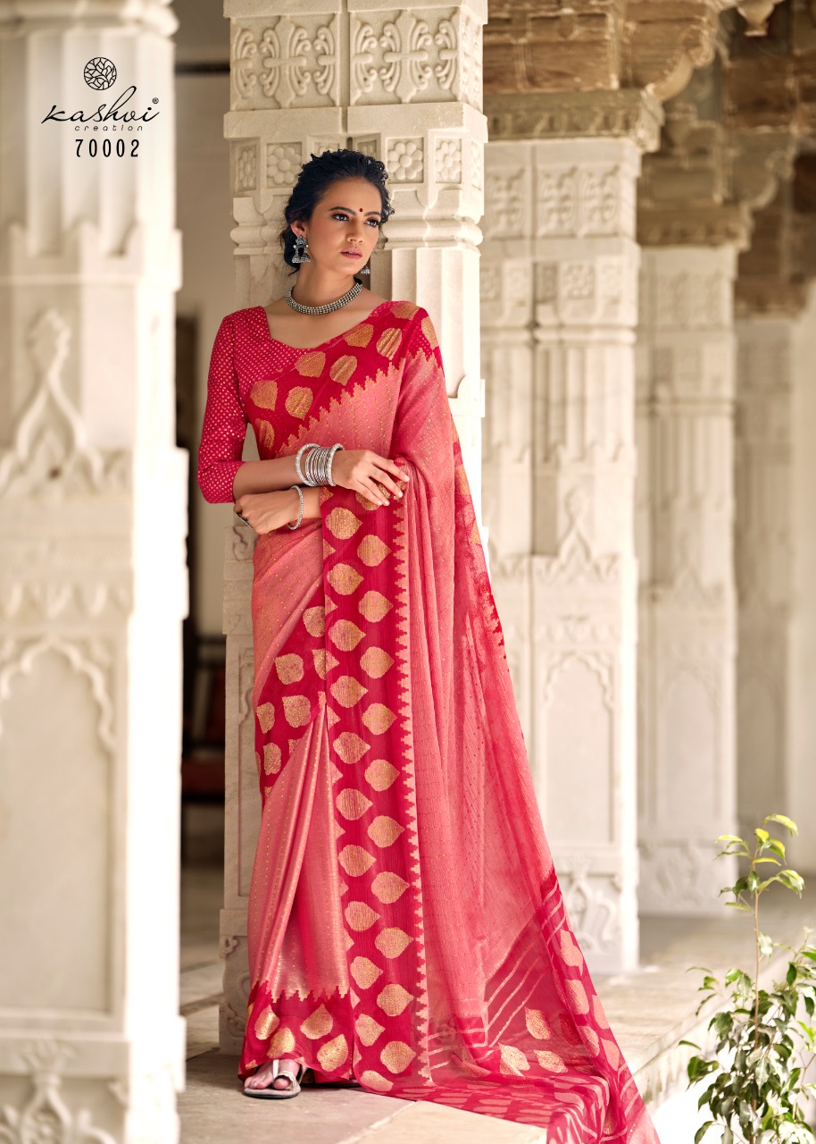 lt kashvi creation shringar chiffon elagant saree catalog