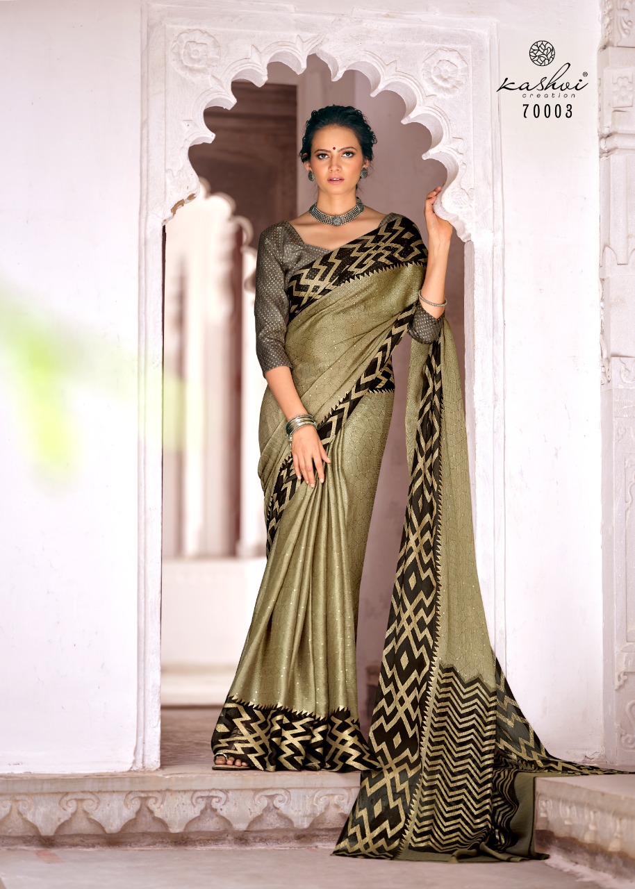 lt kashvi creation shringar chiffon elagant saree catalog