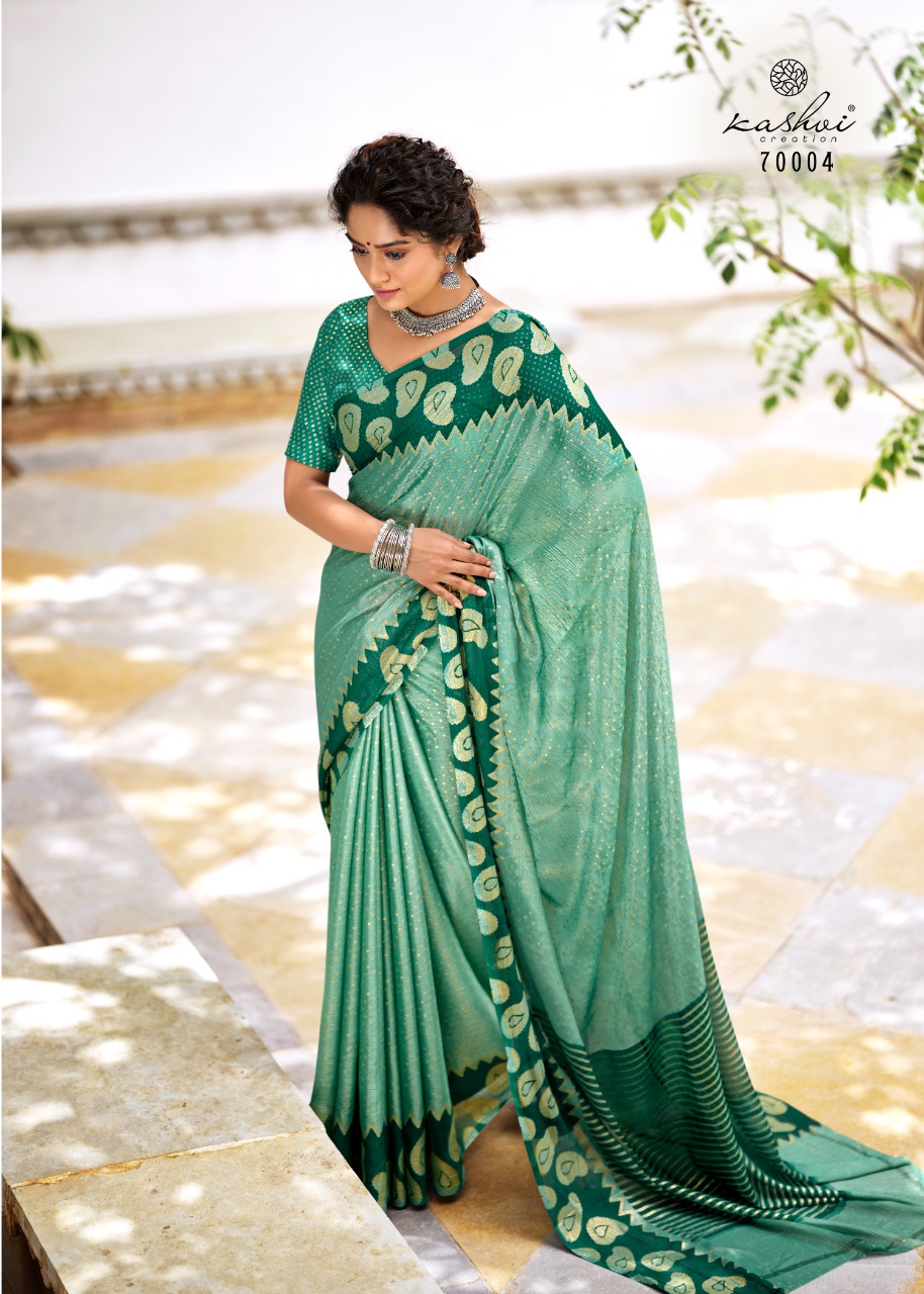 lt kashvi creation shringar chiffon elagant saree catalog