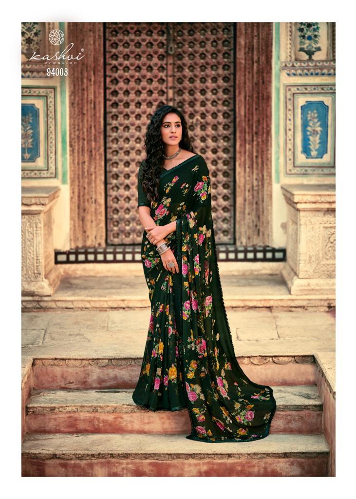 lt kashvi creation yashvi vol 2 georgget elegant print saree catalog