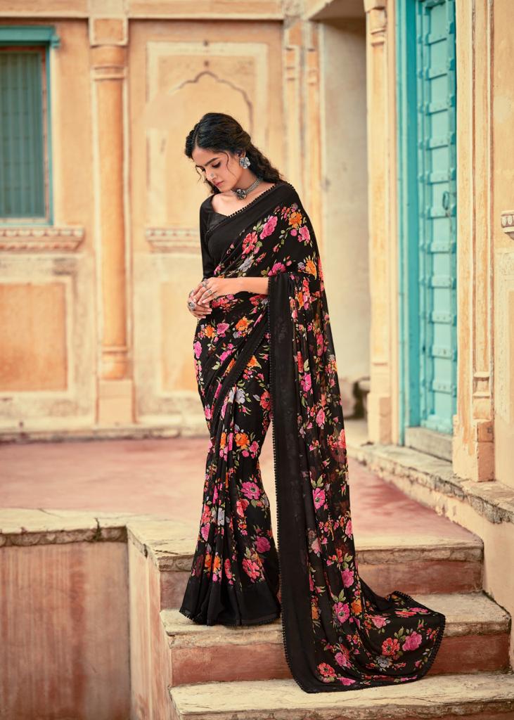 lt kashvi creation yashvi vol 2 georgget elegant print saree catalog