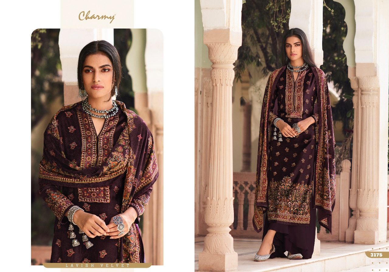 meera trendz charmy velvet velvet 5 elegant look salwar suit catalog