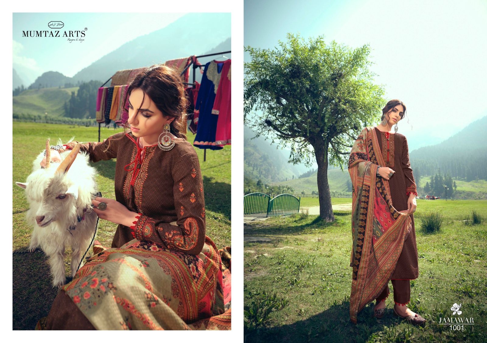 mumtaz art jamawar pashmina exclusive print salwar suit catalog