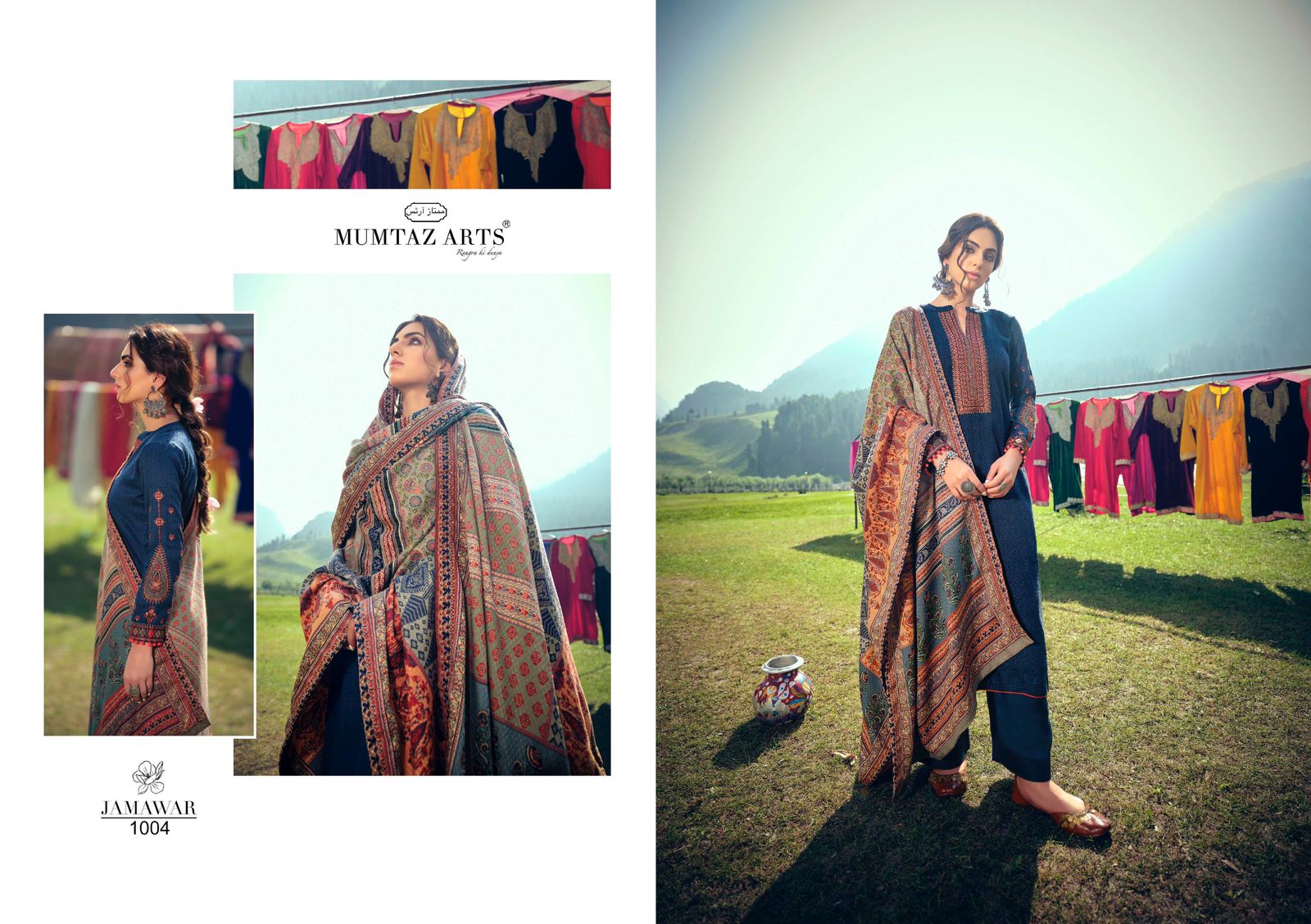 mumtaz art jamawar pashmina exclusive print salwar suit catalog