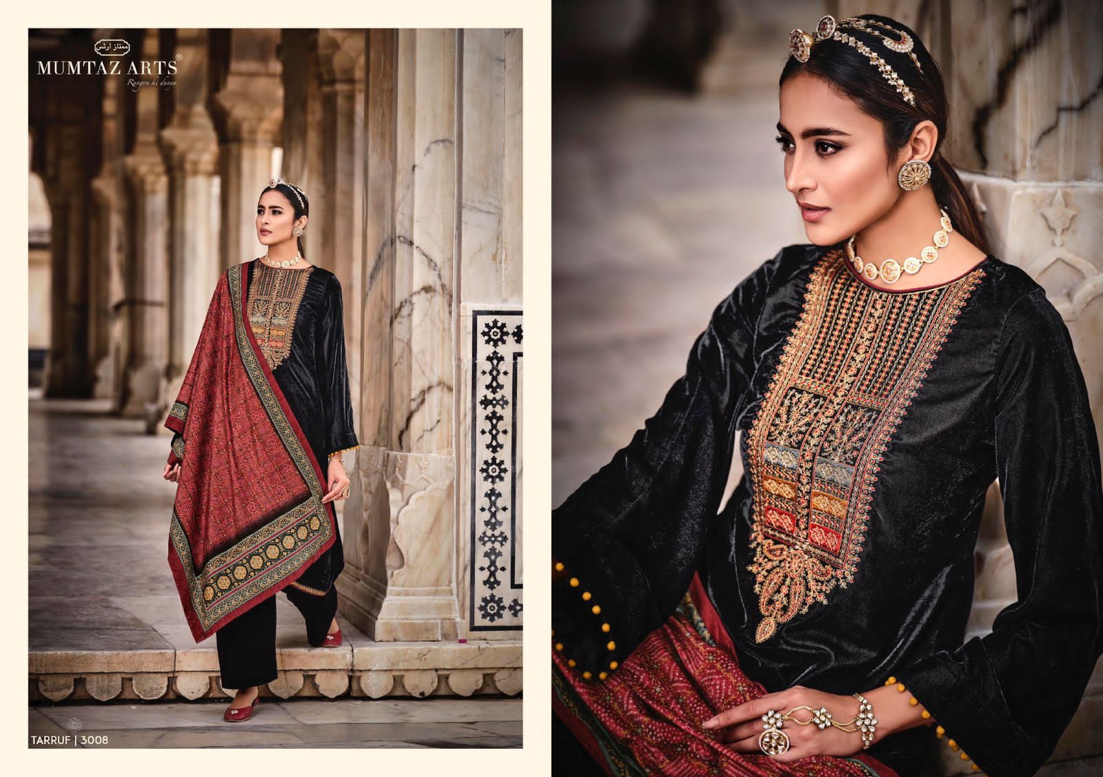 mumtaz arts tarruf velvet vol 3 nx velvet gorgeous look salwar suit catalog