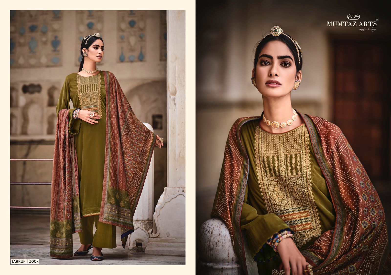 mumtaz arts tarruf velvet vol 3 nx velvet gorgeous look salwar suit catalog