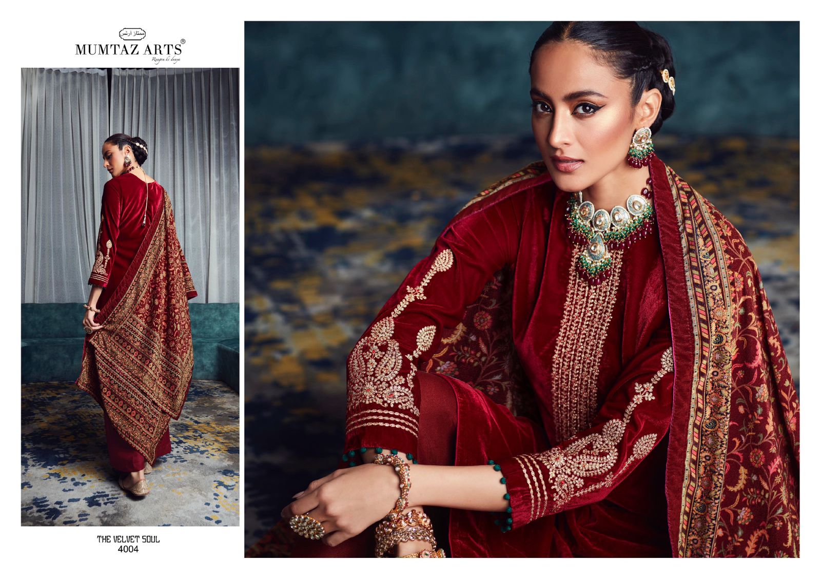 mumtaz arts the velvet soul  vol 4 velvet gorgeous look salwar suit catalog