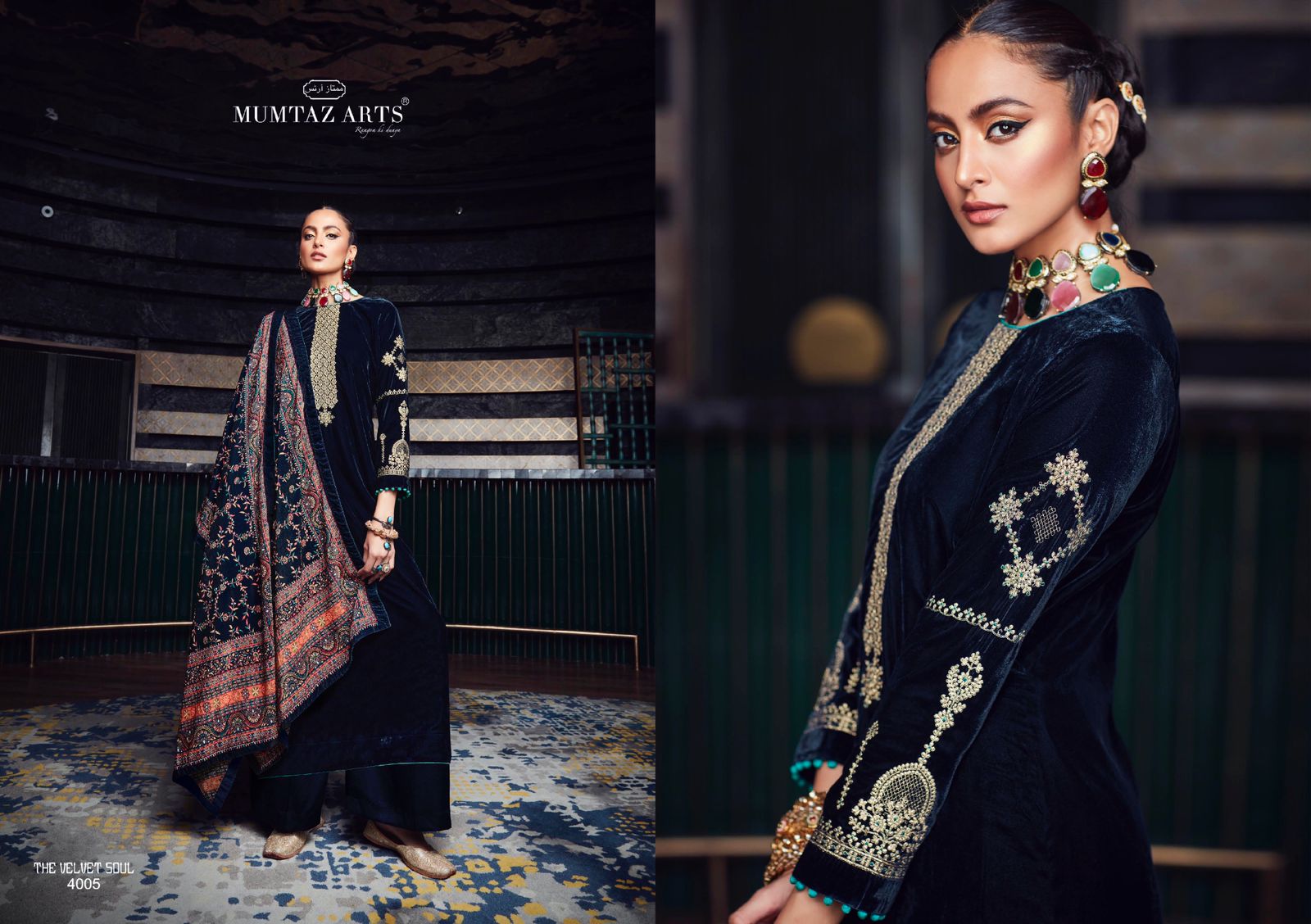 mumtaz arts the velvet soul  vol 4 velvet gorgeous look salwar suit catalog