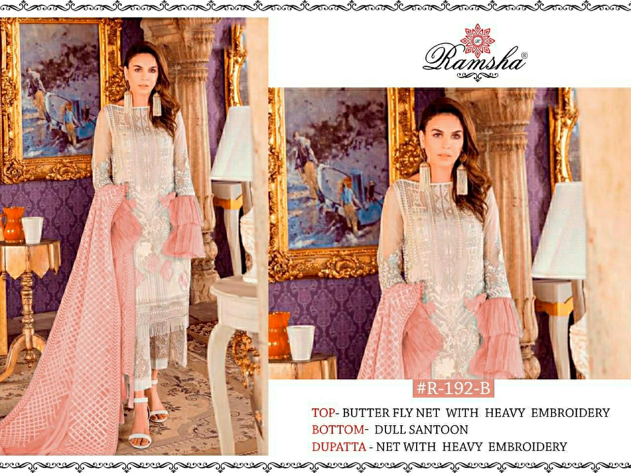 ramsha  d no r 192 nx net astonishing salwar suit catalog