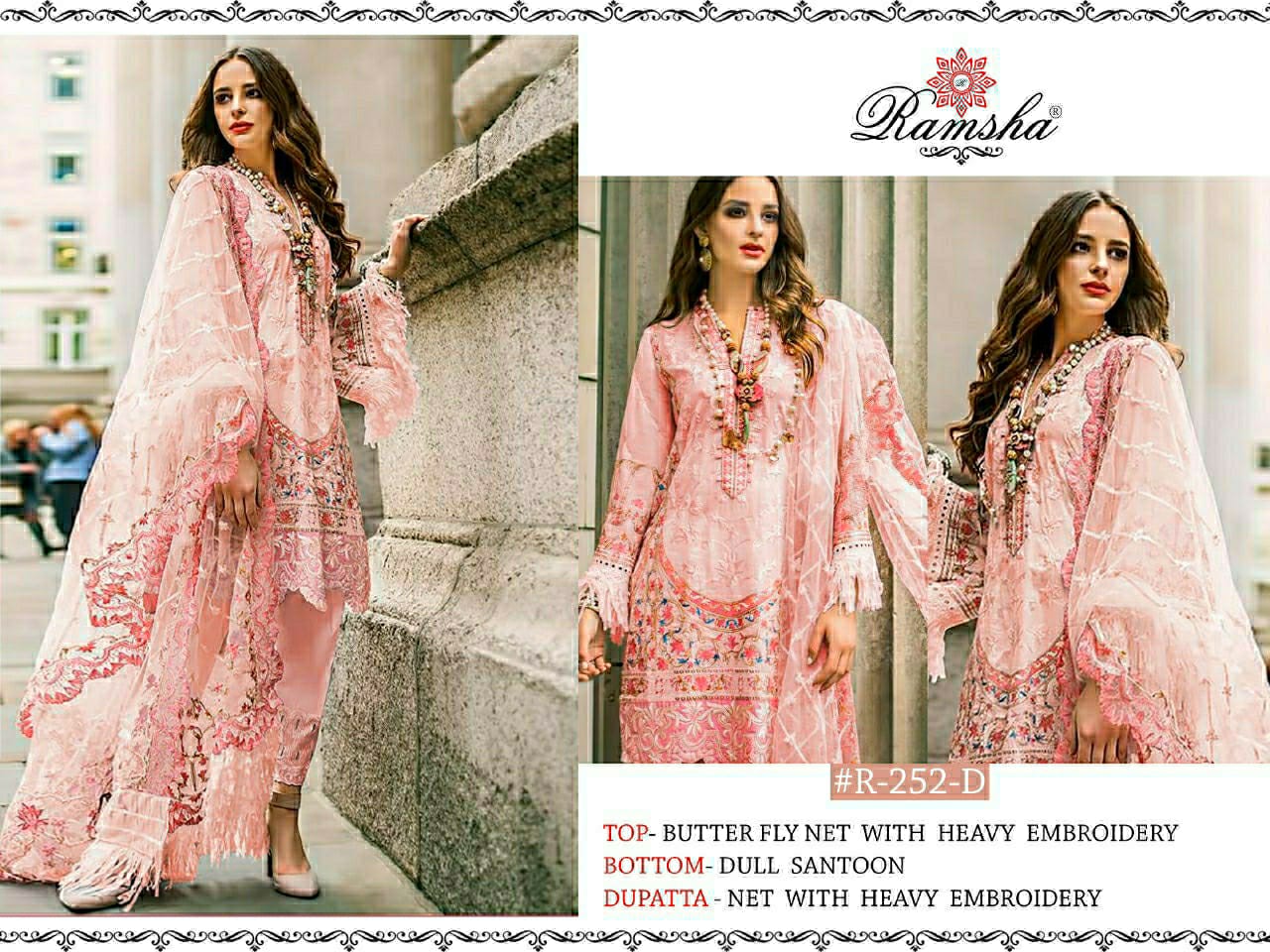 ramsha d no r 252 nx net catchy look salwar suit catalog