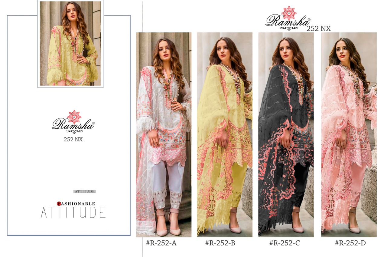 ramsha d no r 252 nx net catchy look salwar suit catalog