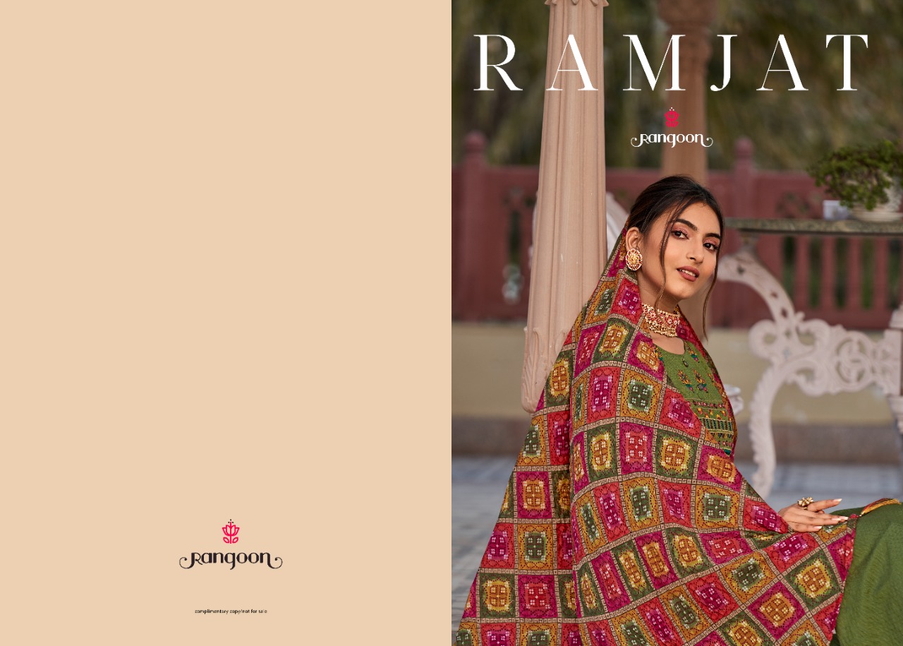 rangoon kessi ramjat muslin astonishing look top Bottom with dupatta catalog