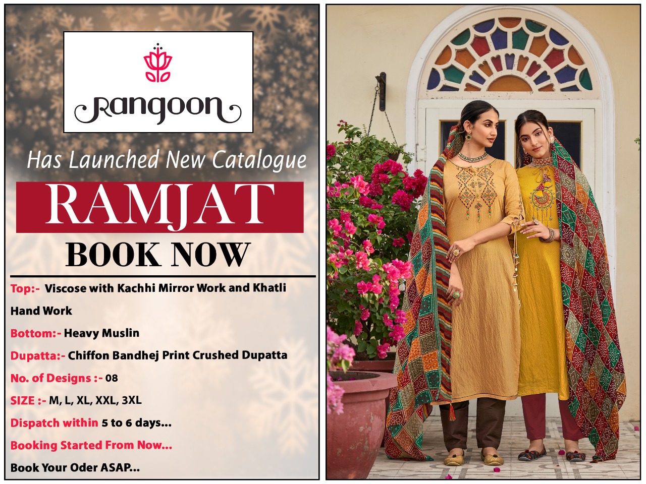 rangoon kessi ramjat muslin astonishing look top Bottom with dupatta catalog