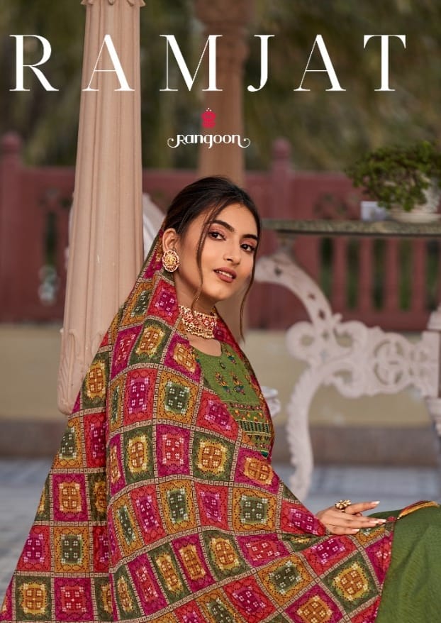 rangoon kessi ramjat muslin astonishing look top Bottom with dupatta catalog