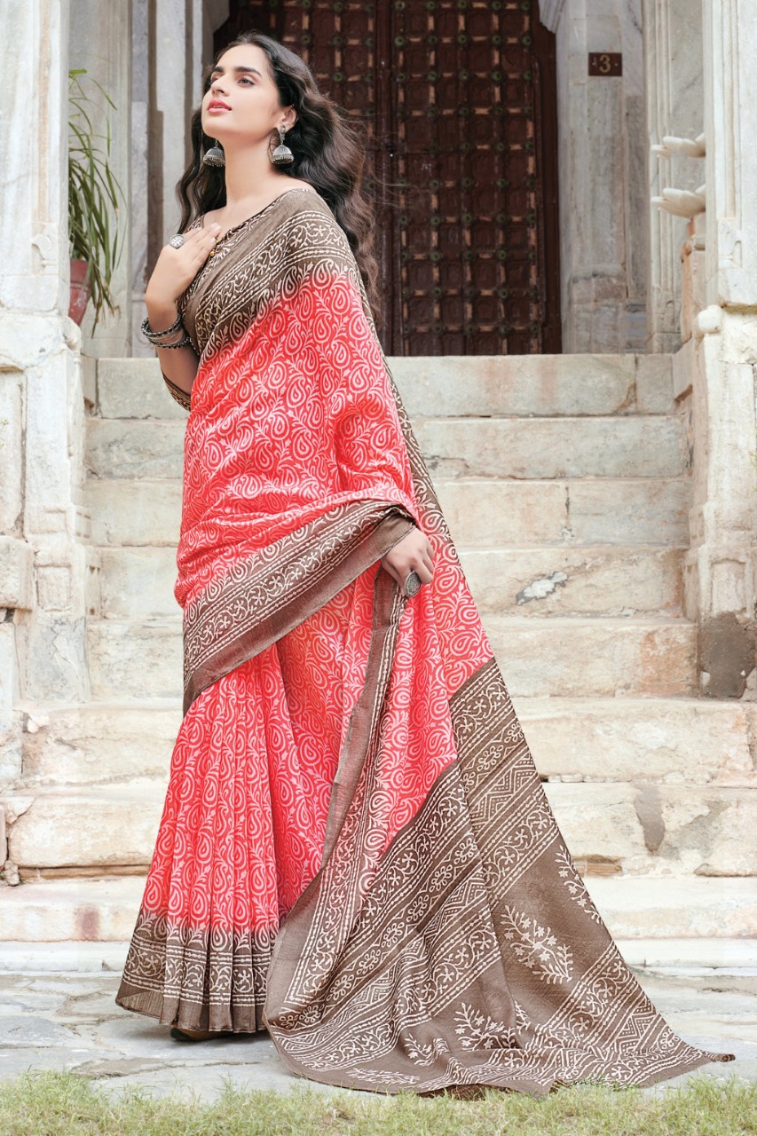 sangam print aakruti cotton attractive saree catalog