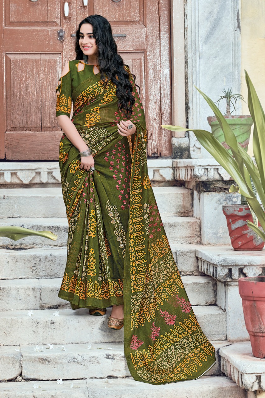 sangam print aakruti cotton attractive saree catalog