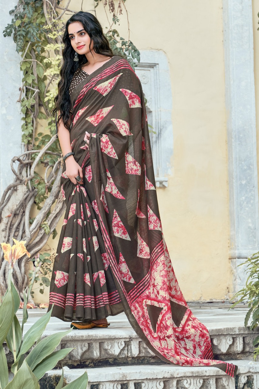 sangam print aakruti cotton attractive saree catalog