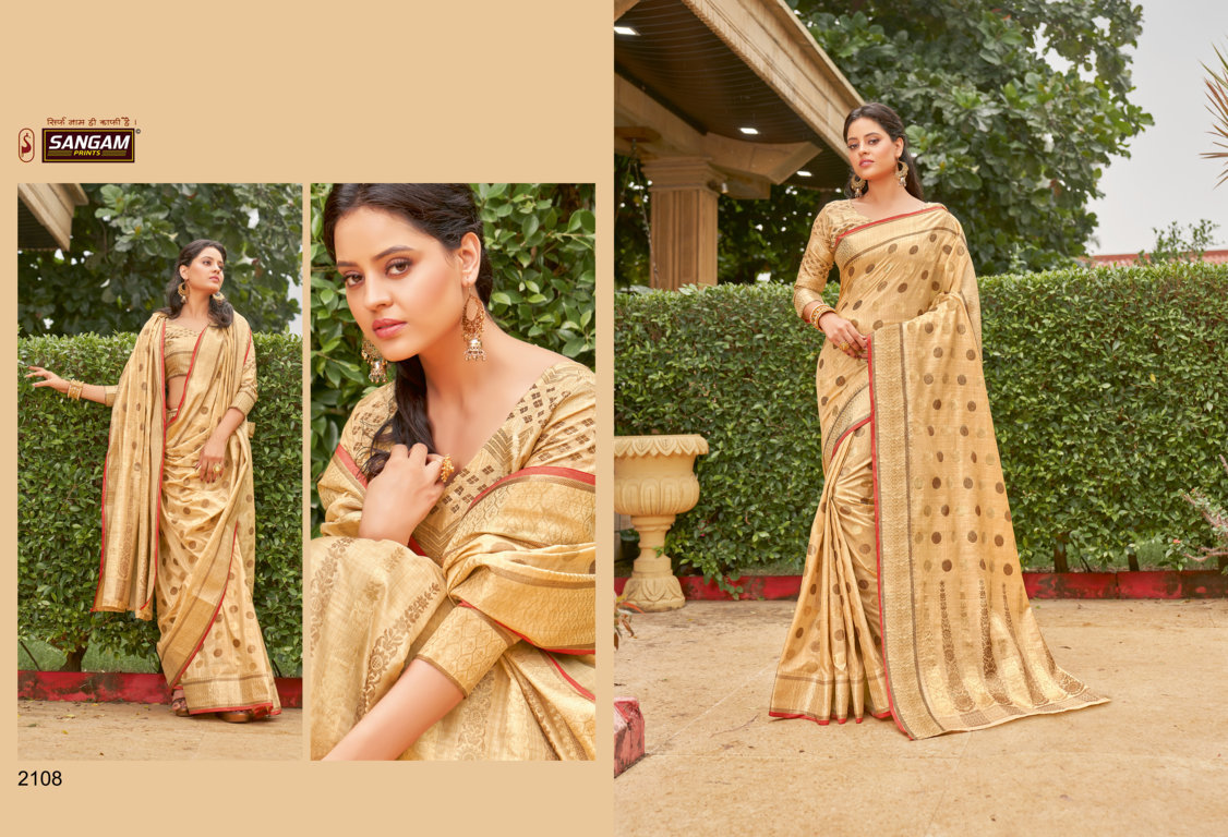 sangam print amanya cotton graceful look saree catalog