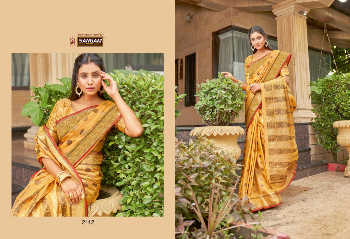 sangam print amanya cotton graceful look saree catalog