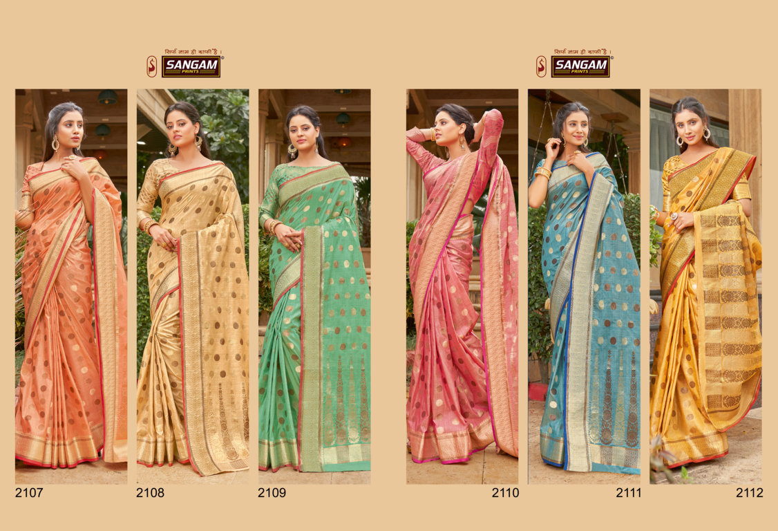 sangam print amanya cotton graceful look saree catalog