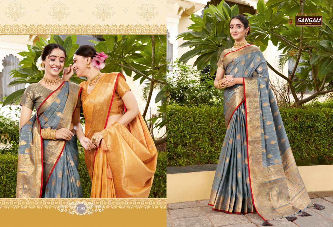 sangam print sakhi saheli catchy look saree catalog