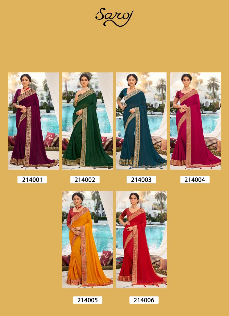 saroj ishita silk regal look saree catalog