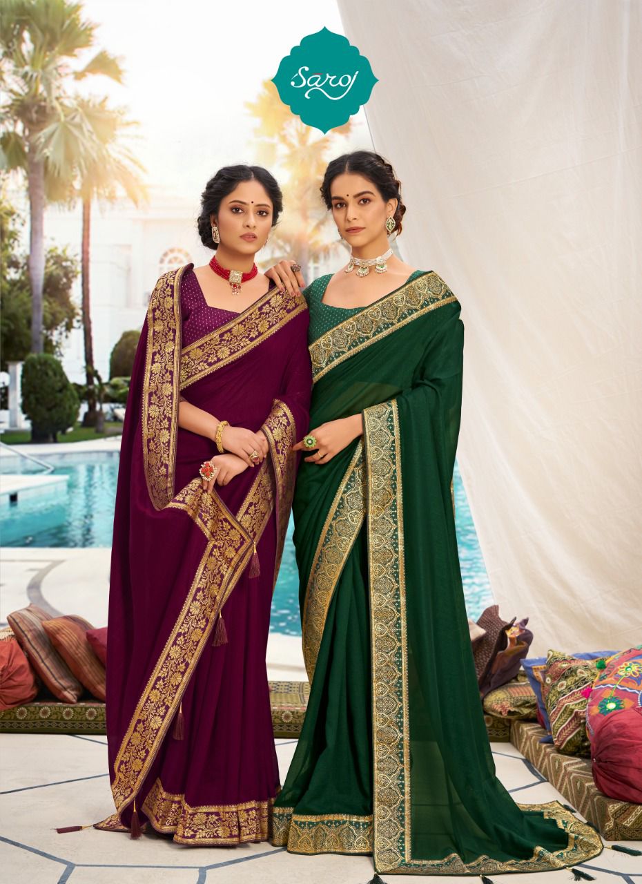 saroj ishita silk regal look saree catalog