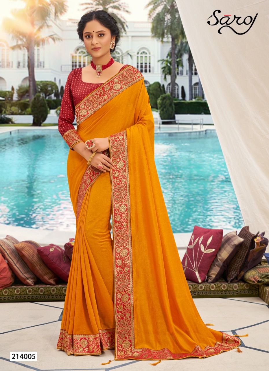 saroj ishita silk regal look saree catalog