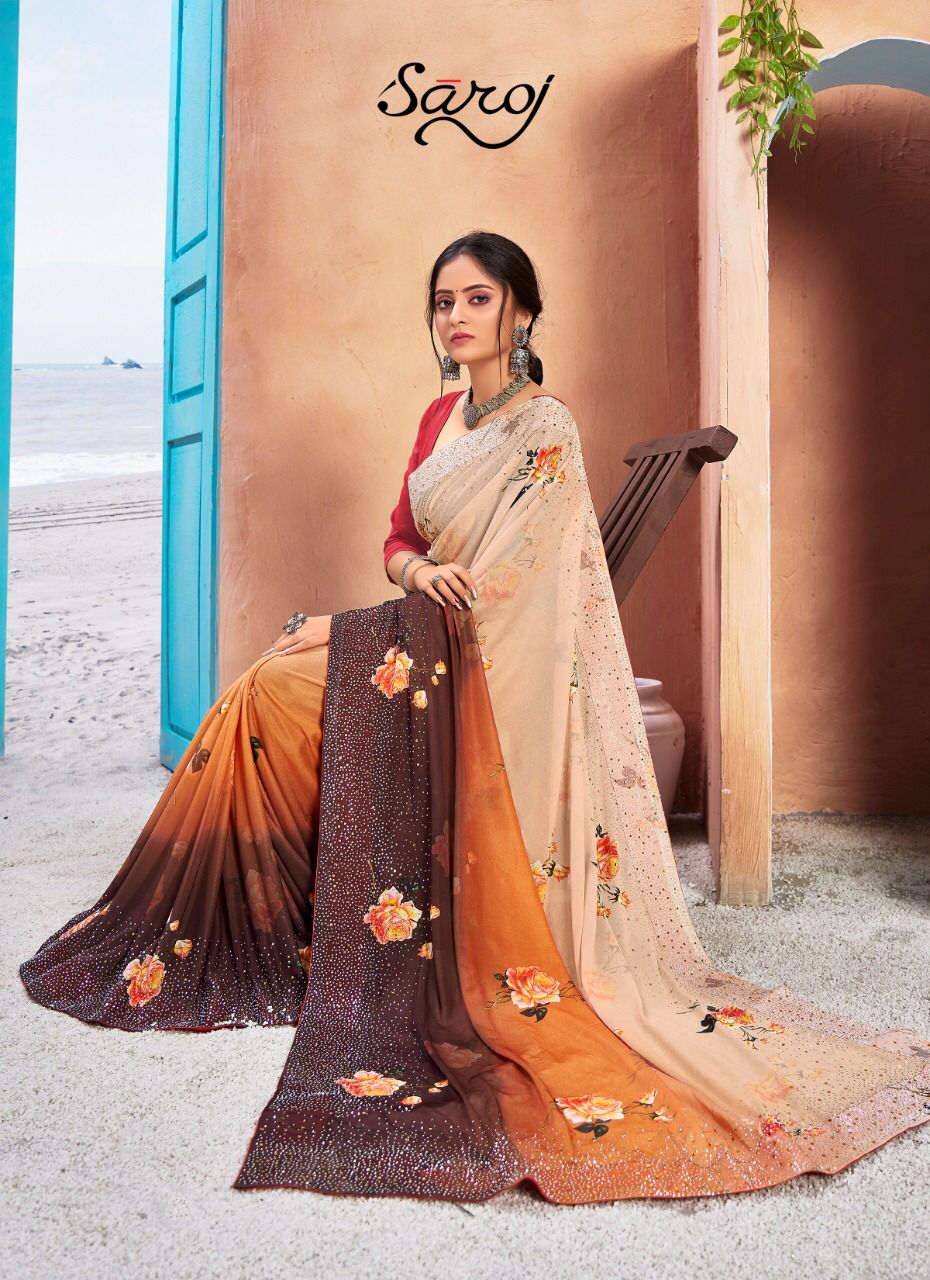 saroj monali vol 2 lycra exclusive print saree catalog