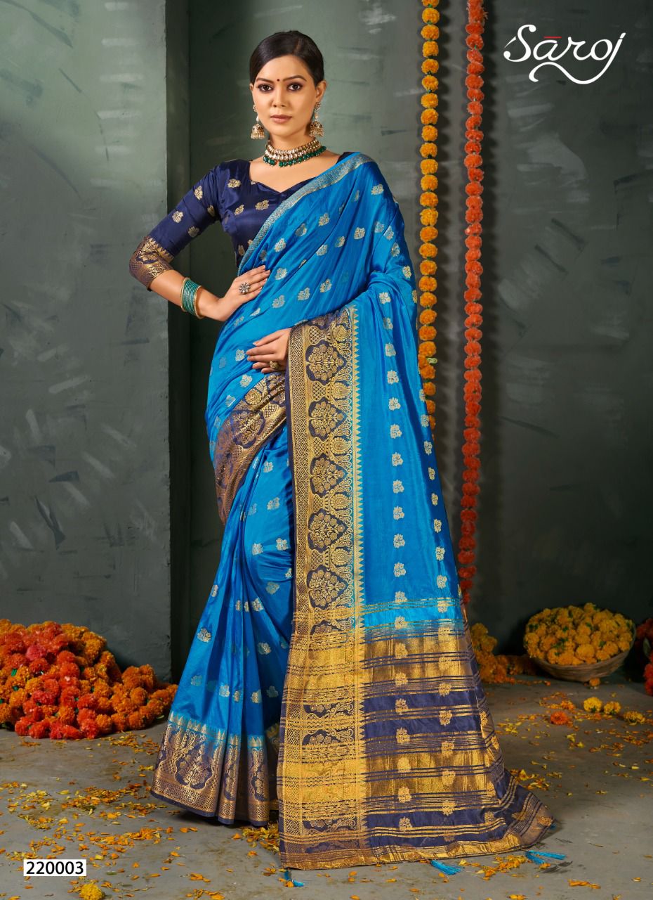 saroj radhika naylon silk georgette catchy print saree catalog