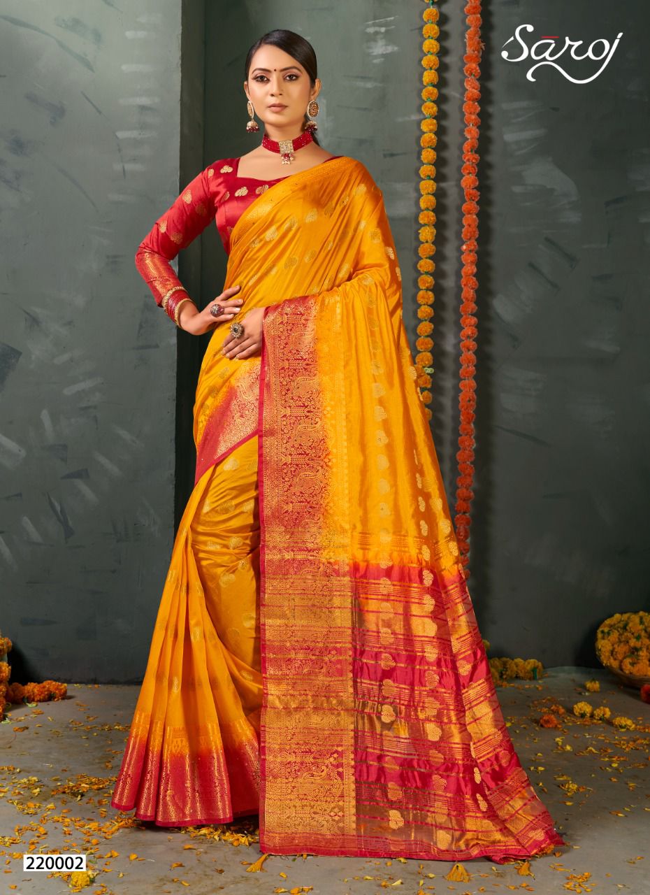 saroj radhika naylon silk georgette catchy print saree catalog