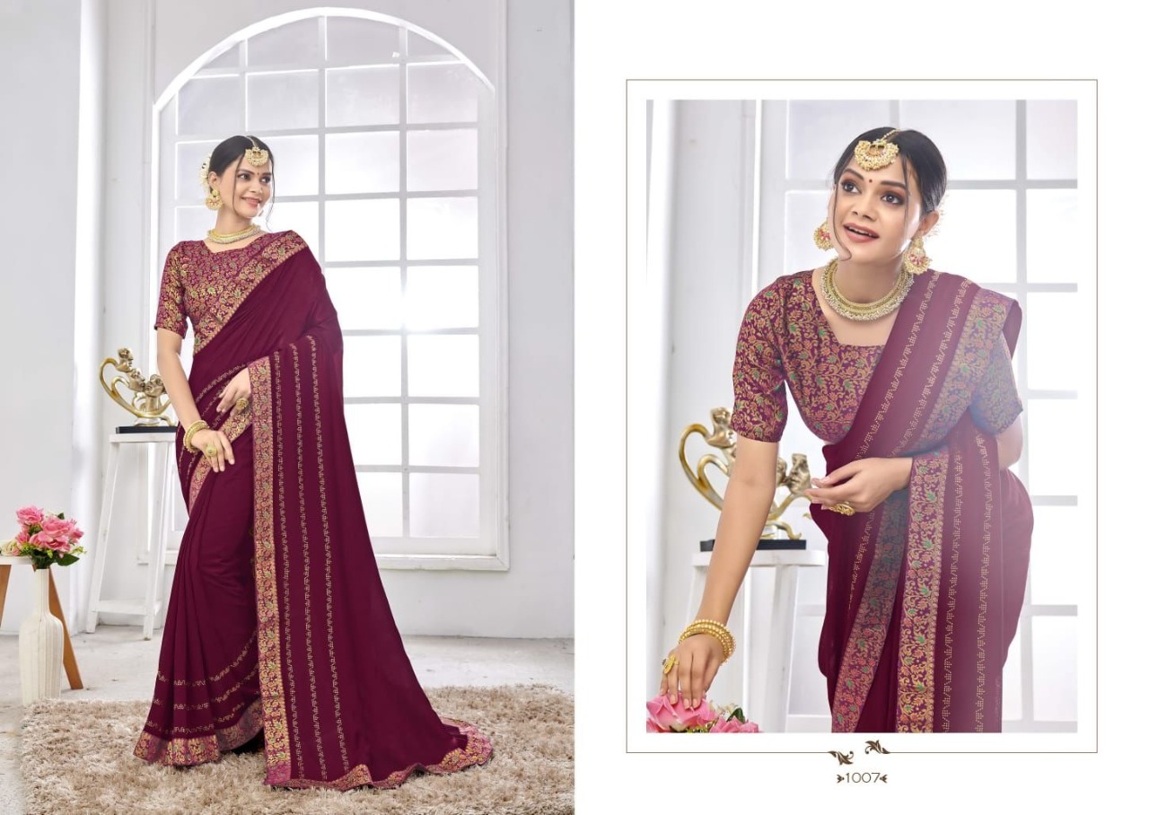 saroj Veronica vichitra silk catchy look saree catalog