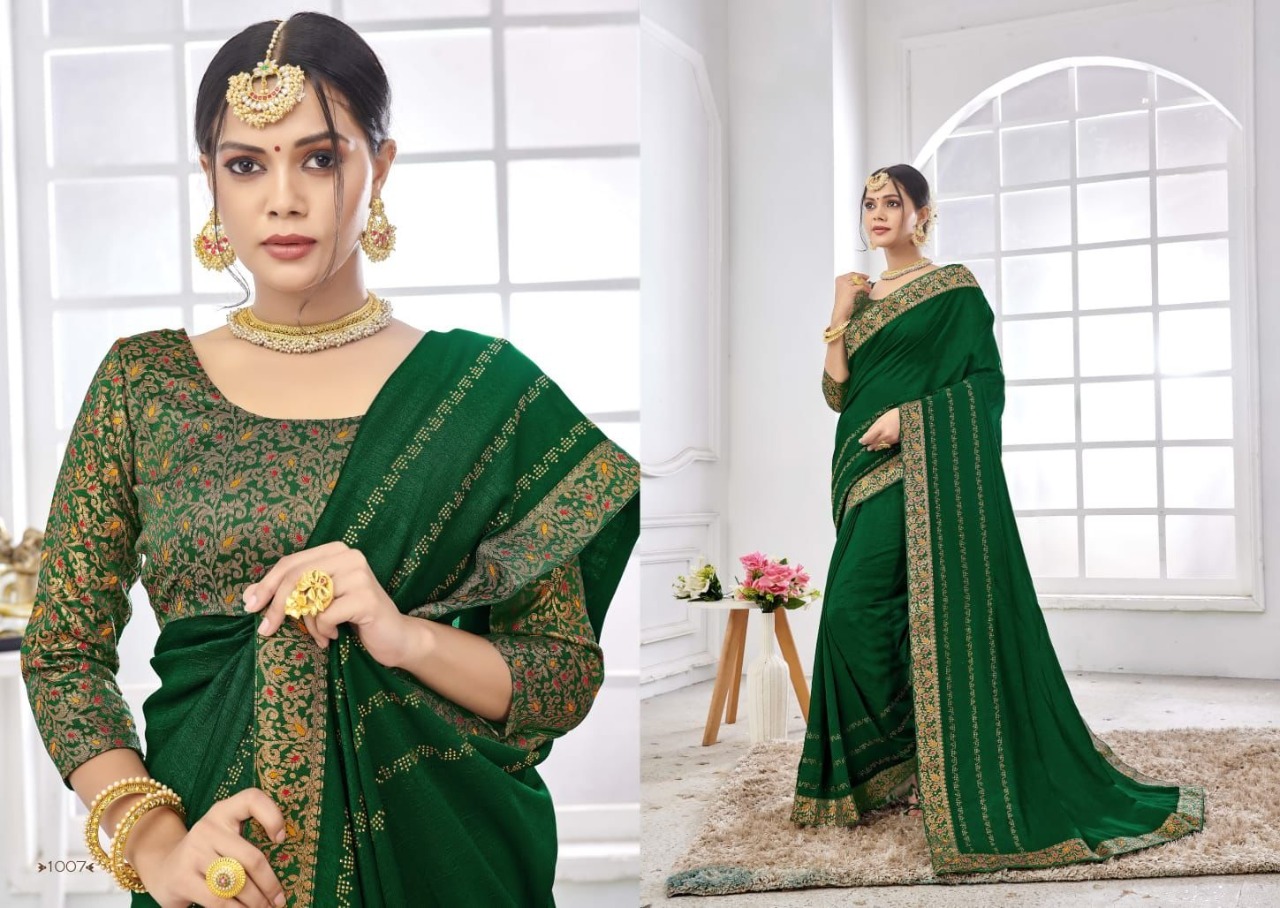 saroj Veronica vichitra silk catchy look saree catalog