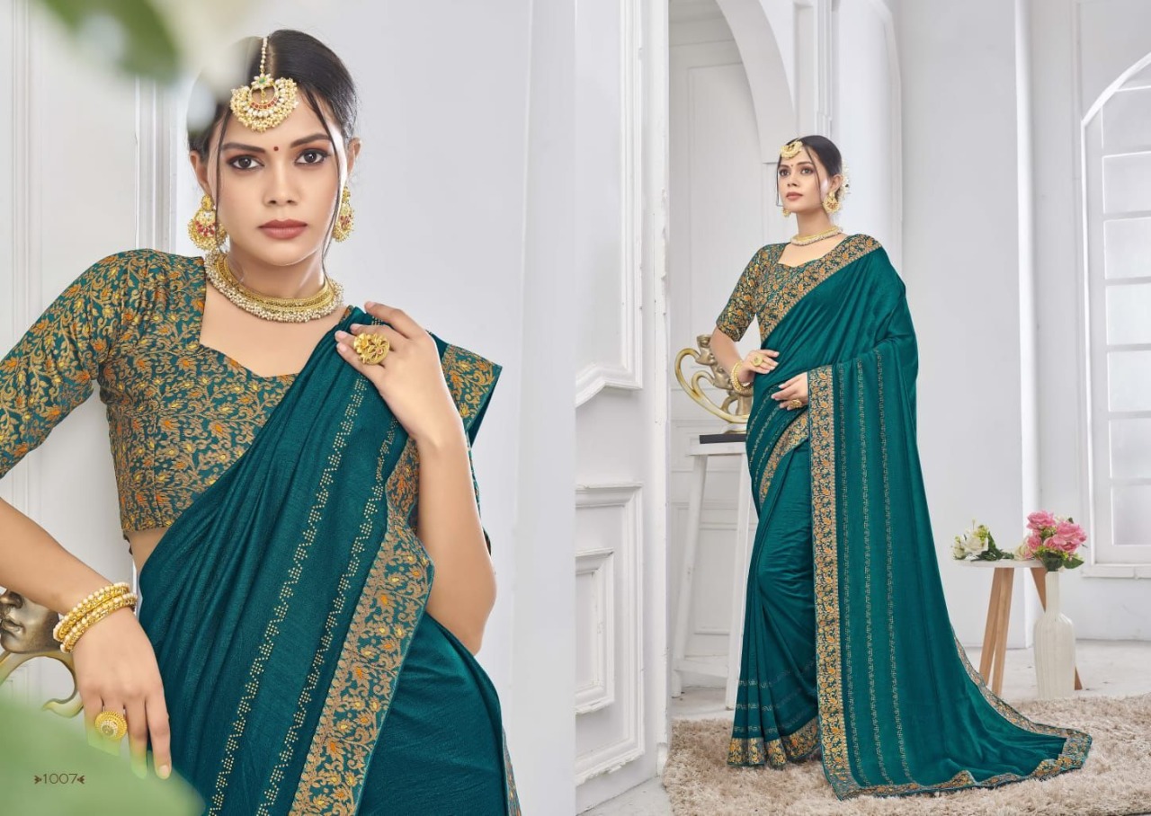 saroj Veronica vichitra silk catchy look saree catalog